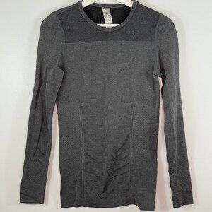 Fabletics Charcoal Gray Seamless Workout Top Small